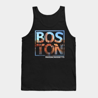 Boston Massachusetts Typography Tank Top